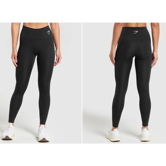 GymShark High Rise Training Leggings Womens XS Black White New Athletic B2A8F - Picture 1 of 11